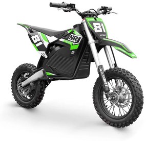 MOTO CROSS elétrica para crianças Bateria de lítio de 1000W NRJ 12/10 Verde