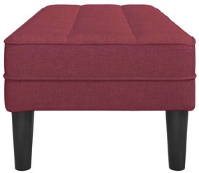 Banco vidaXL Vermelho Vinho 113x57x39 cm Tecido