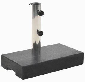 vidaXL Base de guarda-sol retangular granito 25 kg preto