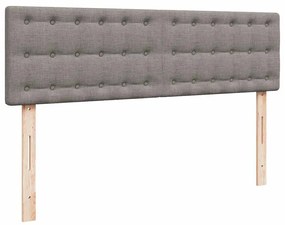 Cama otomana com colchão 140x200 cm tecido cinza