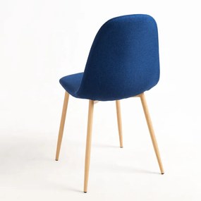 Pack 2 Cadeiras Teok Tecido - Azul