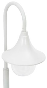 Candeeiro de pé para jardim E27 120 cm alumínio branco