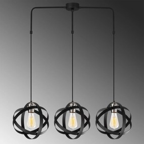 Candeeiro de Teto Gezegen – Preto – 89 x 25 cm