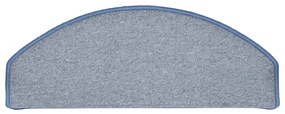 Tapete/carpete para degraus 15 pcs 65x24x4cm cinza-claro e azul