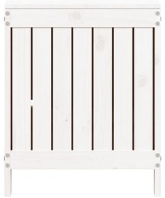 Caixa de arrumação jardim 115x49x60 cm pinho maciço branco