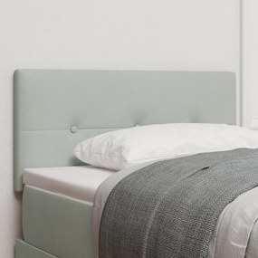 Cabeceira vidaXL Estofada com Botões Cinza Claro 90 cm Veludo