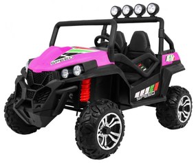 Carro elétrico para Crianças 2 Lugares Grand Buggy 4x4 LIFT 2x12V Rodas Espuma EVA, Assento couro ecológico Rosa