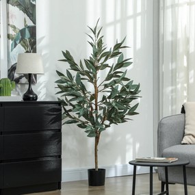 Planta Artificial de Louro 150 cm Planta Artificial Decorativa Grande Decoração para Casa Escritório Varanda Quarto Verde