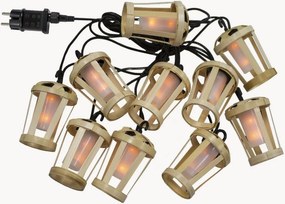 Grinalda luminosa LED para interior e exterior em bambu Hiama