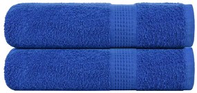 Toalhas de mãos 2 pcs 50x100 cm 360 gsm 100% algodão azul