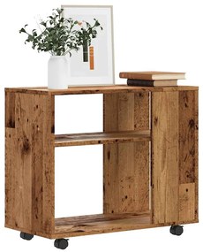 Mesa de apoio madeira velha 70x35x55 cm madeira trabalhada