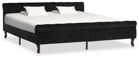vidaXL Estrutura de cama 180x200 cm veludo preto
