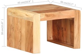 Mesa de apoio 43x40x30 cm madeira de acácia maciça