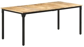 Mesa de jantar 180x90x76 cm madeira de mangueira áspera