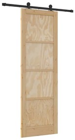 Porta Deslizante com Conjunto de Ferragens 'ORKDAL'Madeira Maciça de P