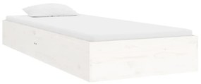 Estrutura cama pequena solteiro 75x190 cm madeira maciça branco