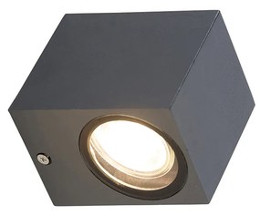 Candeeiro de parede moderno cinzento escuro IP44 - Baleno