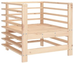 7 pcs conjunto lounge de jardim pinho maciço