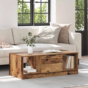 vidaXL Mesa de centro Madeira antiga 100 x 50 x 36 cm