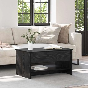 vidaXL Mesa de centro Carvalho preto 80 x 50.5 x 41.5 cm