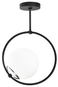 Candeeiro de Teto Dolunay – Preto e Branco – 26 x 15 cm