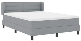 Cama Box Spring com Colchão vidaXL - Cinza Claro, 160x200 cm, Tecido