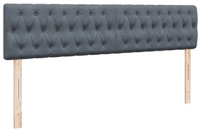 moldura de cama otomana vidaXL com colchão cinza escuro veludo