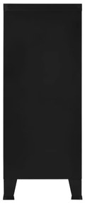 Aparador de arrumação industrial 90x40x100 cm aço preto