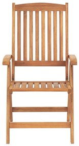 Conjunto de 6 cadeiras de jardim em madeira castanha clara JAVA Beliani