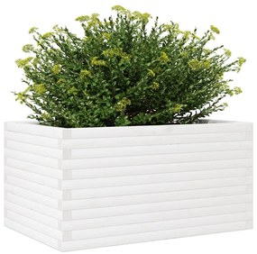 Vaso/floreira de jardim 90x60x46 cm madeira pinho maciça branco