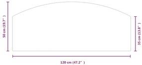 Placa de vidro para lareira 120x50 cm