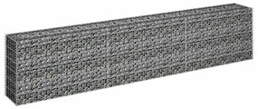 Canteiro elevado/cesto gabião 270x30x60 cm aço galvanizado