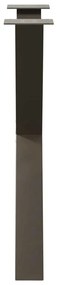Pés para mesa de jantar em formato de X, 2 peças, aço natural, 80x(72-