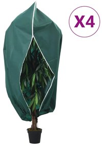 vidaXL Coberturas para plantas com fecho 4 pcs 70 g/m² 2,36x2 m