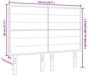 Cabeceira Design Linhas Cinza Claro 140 cm Tecido