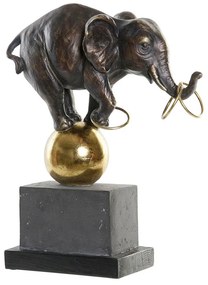 Figura Decorativa Dkd Home Decor Metal Resina Elefante (31 X 13 X 41 cm)