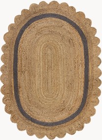 Tapete de juta tecido à mão de pelo curto Grace