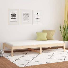 vidaXL Sofá-cama sem colchão 80x200 cm madeira de pinho maciça