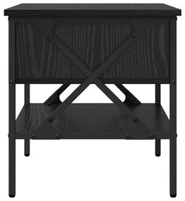 Mesas de cabeceira 2 pcs Carvalho Preto 40x42x45 cm Madeira engenheira