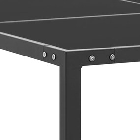 Mesa de jardim 130x130x72 cm aço e vidro antracite