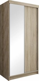 Roupeiro Dover 103, Carvalho sonoma, 200x100x62cm, 99 kg, Portas para roupeiro: Deslizante, Número de prateleiras: 5, Número de prateleiras: 5