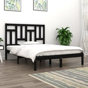 3104517 vidaXL Estrutura cama dupla pequena 120x190 cm madeira maciça preto