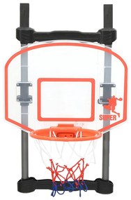 Conjunto de basquetebol criança ajustável p/ colocar numa porta