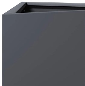 Vaso/floreira de jardim triangular 50x43x75 cm aço antracite