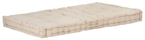 Almofadão p/ móveis de paletes algodão 120x80x10 cm bege