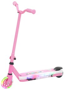 Trotinete Elétrica para Crianças Máx. 6 km/h Motor 80 W Autonomia Máxima 8 km com Luzes LED Travão Traseiro Rosa