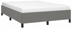 Estrutura de cama sem colchão 140x190 cm tecido cinzento-escuro