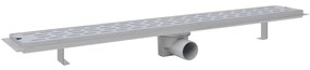 Dreno de chuveiro linear 2 pcs linhas 830x140 mm aço inoxidável
