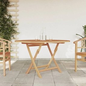 Mesa de jardim dobrável Ø 120x75 cm madeira de teca maciça