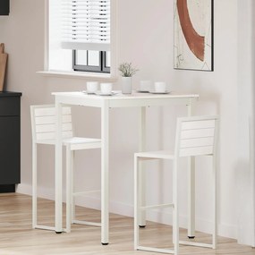 vidaXL Mesa de bar Branco 110 x 55 x 105 cm Madeira de Pinheiro Sólida